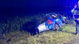 W Węgrzynowie 3.07.2022 auto wpadło do rowu, kierowca był pijany