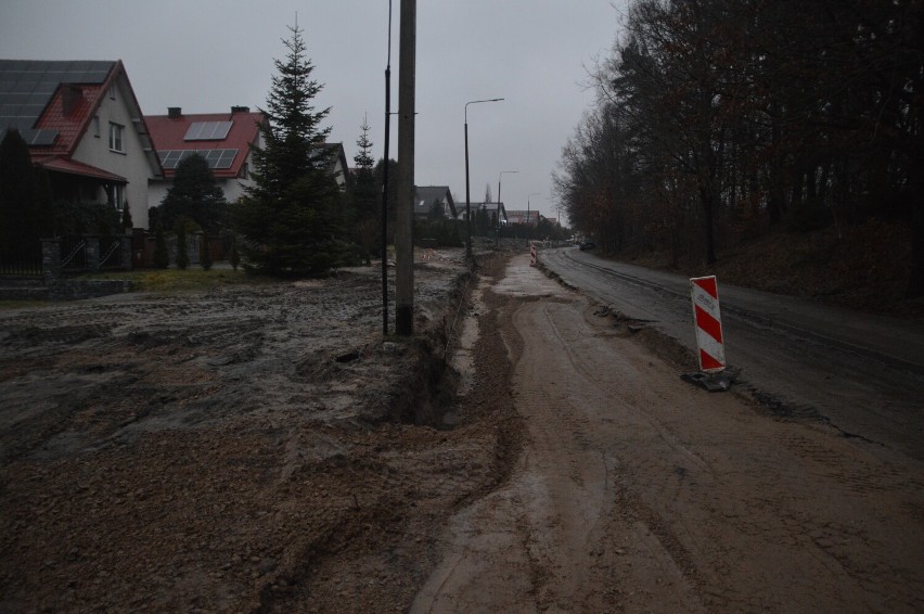 Trwa przebudowa ulicy Kujawskiej w Miastku