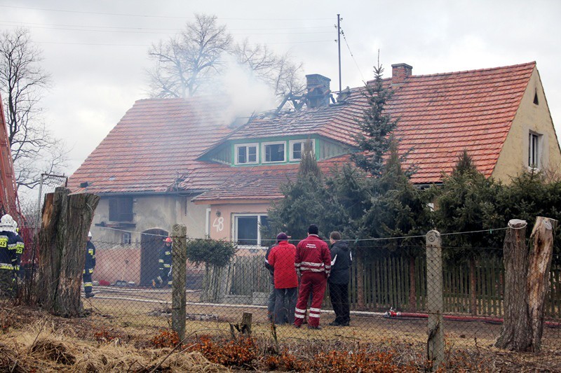 Pożar domu w Komorowie