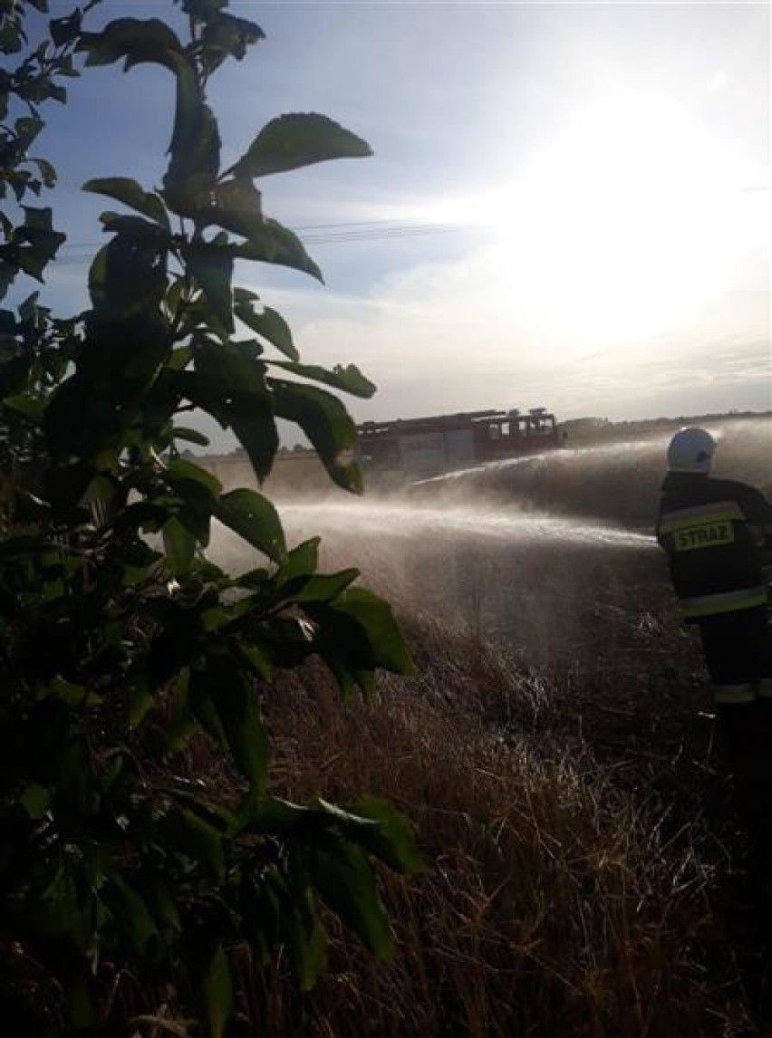 Dwa pożary w gminie Izbica Kujawska w ciągu dwóch godzin [zdjęcia]