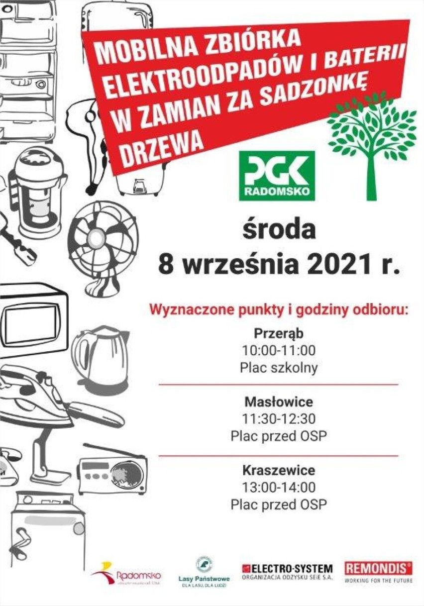 Oddaj elektroodpady, odbierz sadzonkę! PGK Radomsko ogłasza zbiórkę elektrośmieci. Gdzie i kiedy?