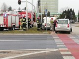 Zderzenie fiata i forda na rondzie PCK w Zielonej Górze