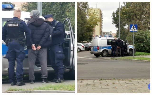 Policjanci skontrolowali mężczyznę za brak maseczki na ulicy Ostrowskiej we Włocławku. Był poszukiwany