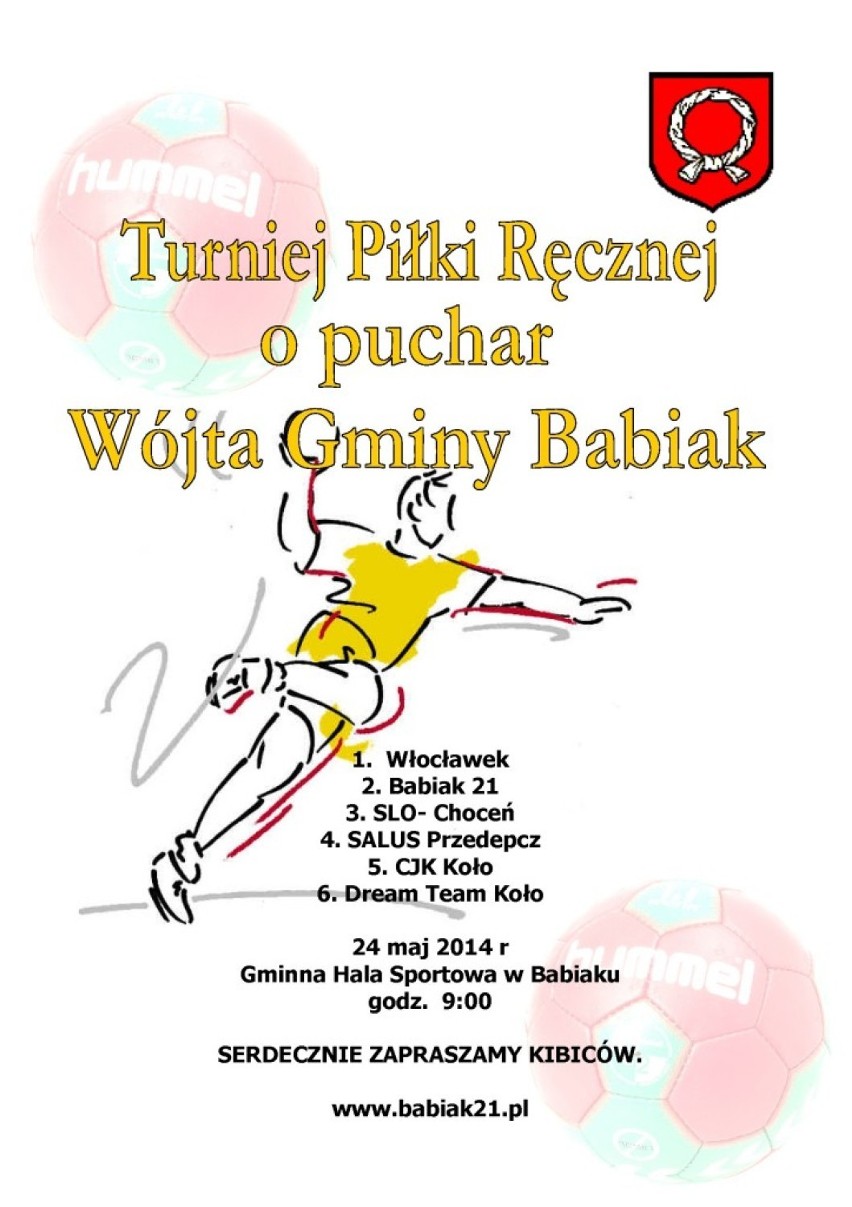 Turniej Piłki Ręcznej o Puchar Wójta Gminy Babiak
24 maja...