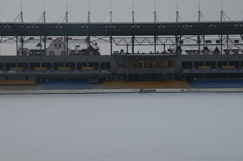 Stadion Stali Gorzów w zimowym wydaniu