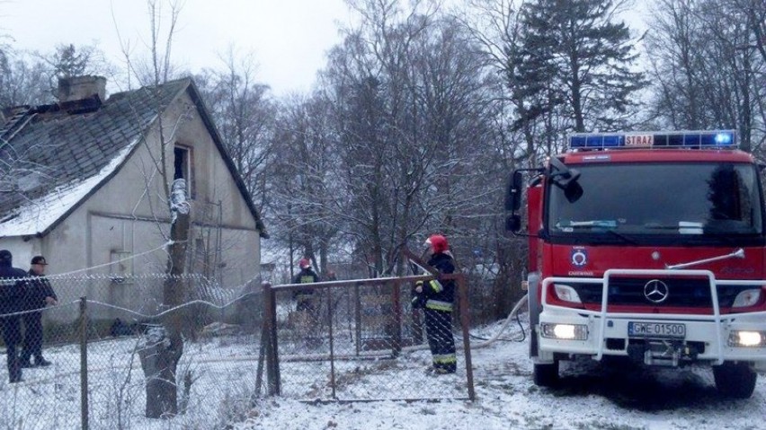 Pożar domu w Toliszczku
