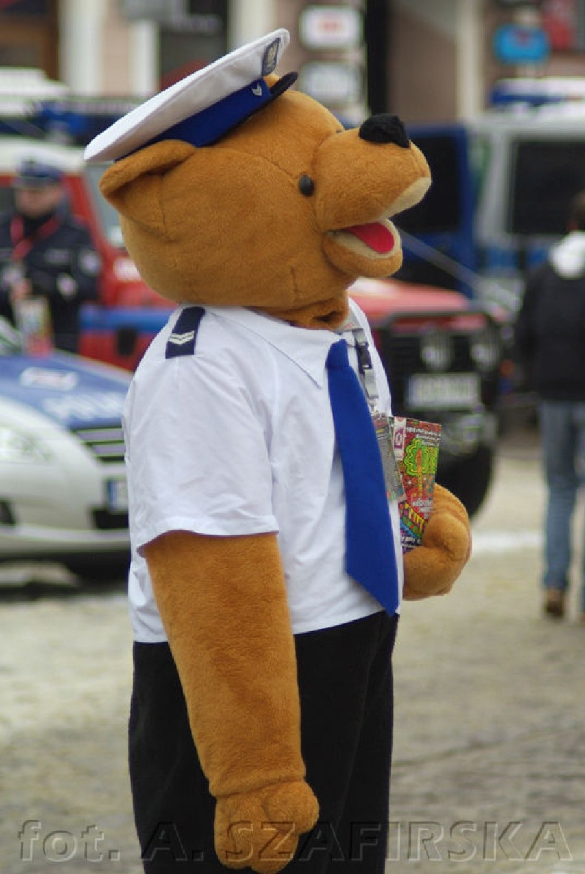 Kwestował również miś - maskotka podkarpackiej Policji. fot....