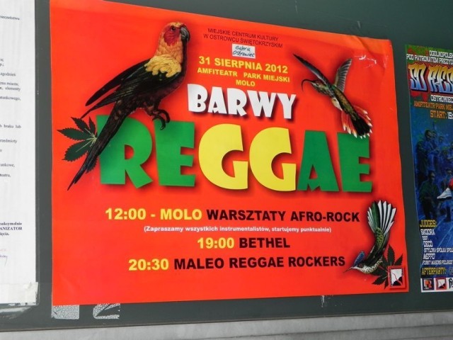 Organizatorem Barw reggae było Miejskie Centrum Kultury w Ostrowcu Świętokrzyskim. Fot. Krzysztof Krzak