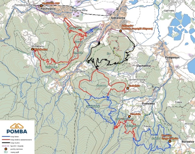 Jelenia Góra: Single tracki pod Chojnikiem