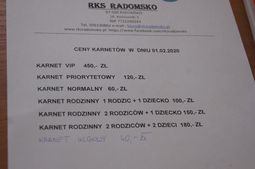 Ticket Day klubu RKS Radomsko. Karnety po okazyjnych cenach