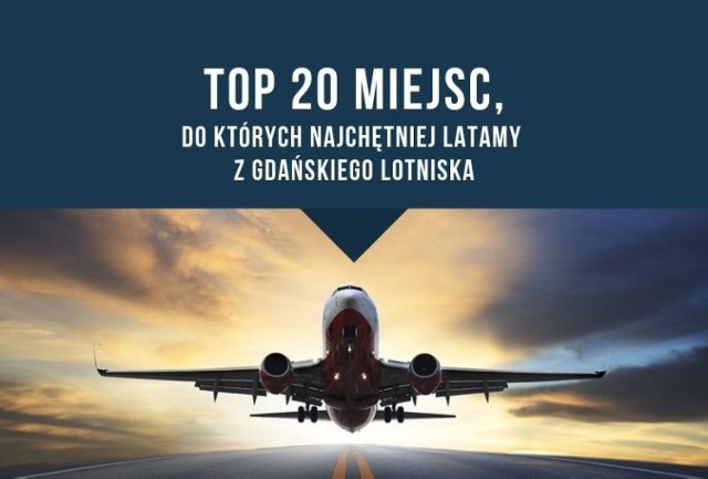 TOP 20 miejsc, do których najchętniej latamy z gdańskiego lotniska