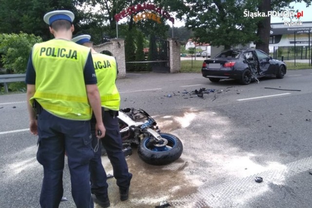 W rybnickim Ochojcu na DK 78 zginął 39-letni motocyklista. To strażak OSP Rydułtowy