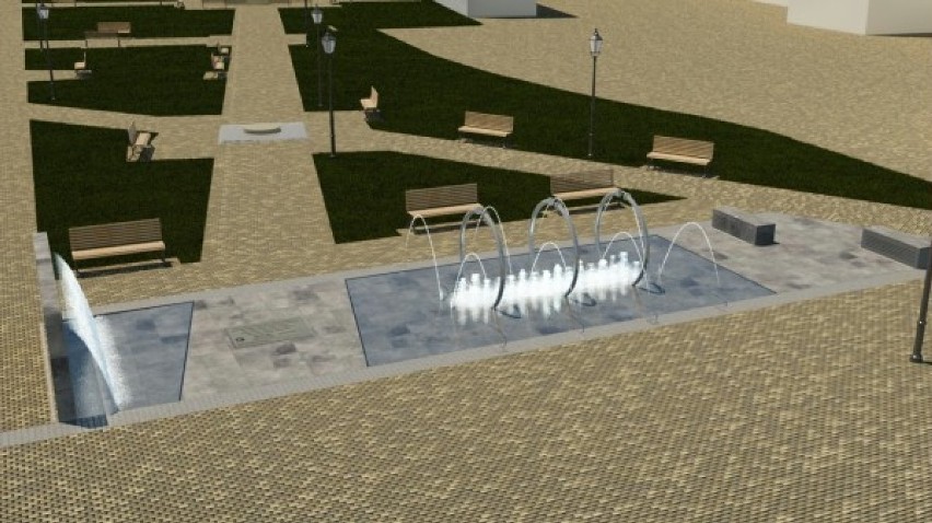 Wizualizacje fontanny, która ma stanąć na Placu Heweliusza