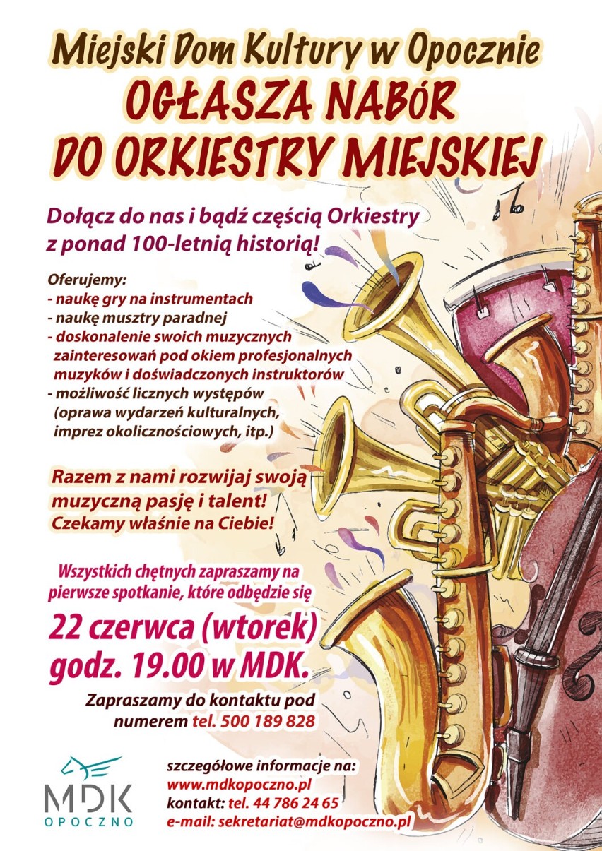 Rusza nabór do Orkiestry Miejskiej w Opocznie. Nowy kapelmistrz zaprasza