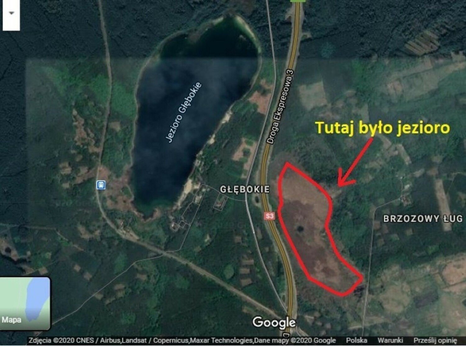 Co tu się stało?! W Lubuskiem zniknęło jezioro. Zostało tylko na