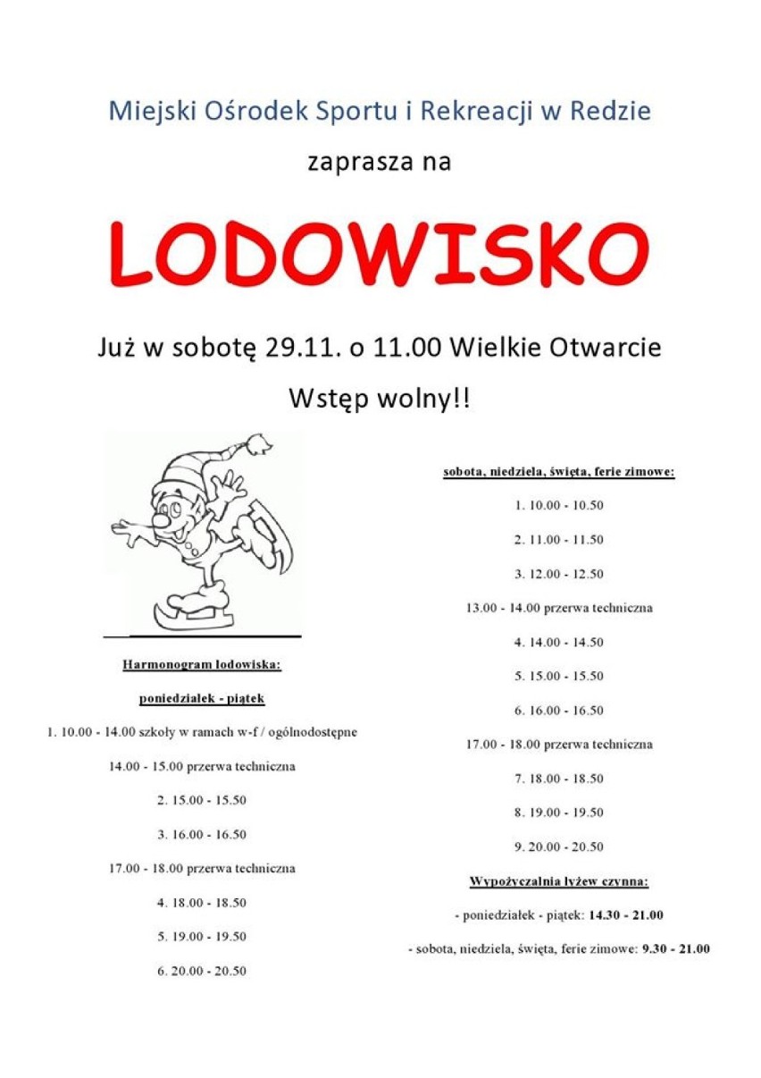 Lodowisko w Redzie