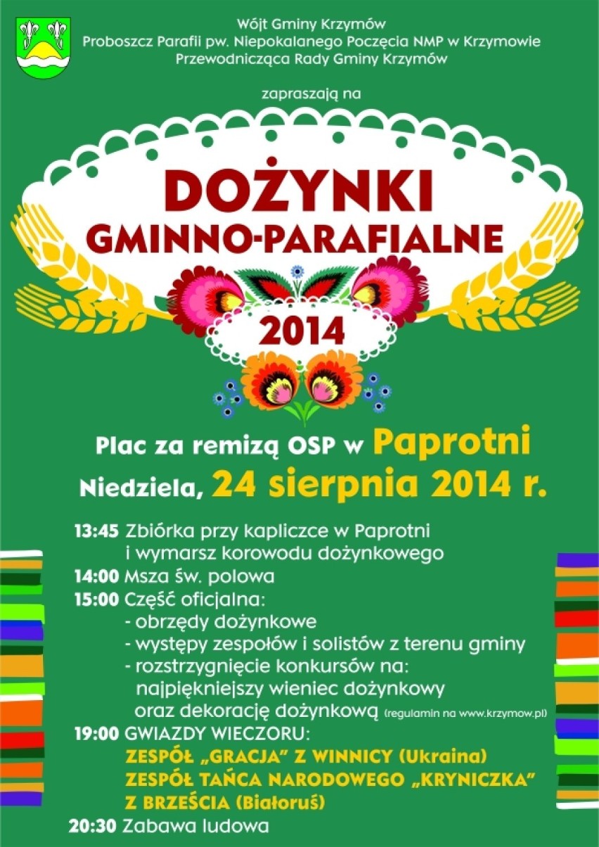 Dożynki 2014 w powiecie konińskim - Dożynki w Paprotni