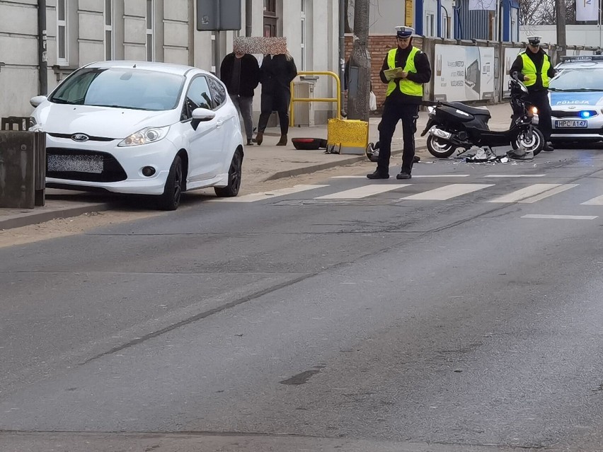Wypadek na ulicy Wyszyńskiego we Włocławku