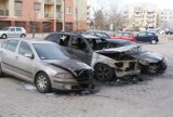 Pożar w Kaliszu. Płonęły auta przy Hanki Sawickiej [FOTO]