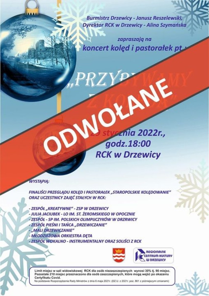 Wydarzenia, imprezy w weekend 29-30 stycznia w Opocznie i regionie. Które imprezy odwołane?