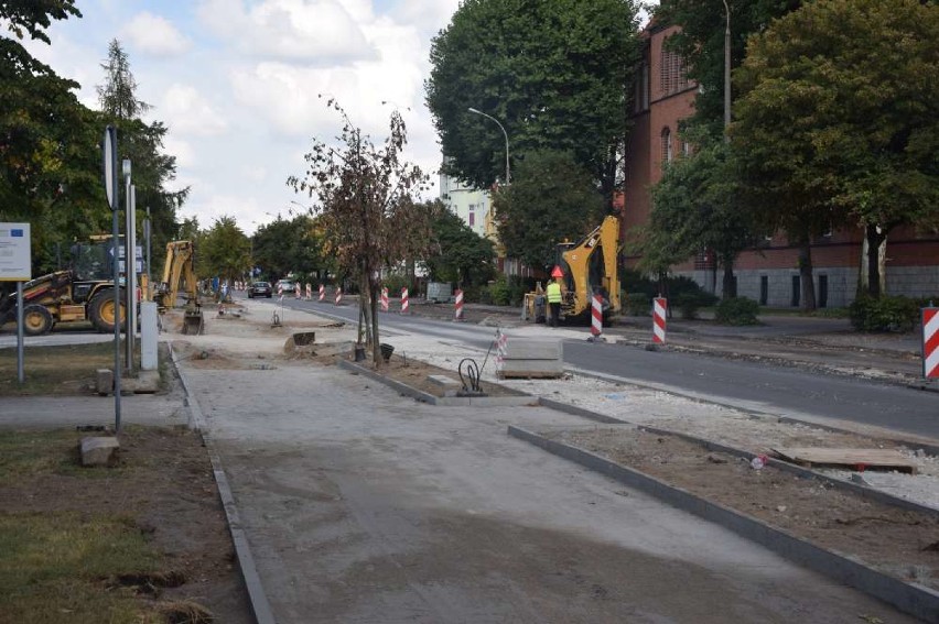 Trwa remont ulicy Kościuszki w Wągrowcu. Aktualne zdjęcia i film z postępu prac