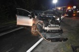 Wypadek w Szymanowie - droga dw 310. Zderzenie dwóch samochodów osobowych [zdjęcia]