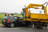 Wypadek na przejeździe kolejowym w Ługach Ujskich