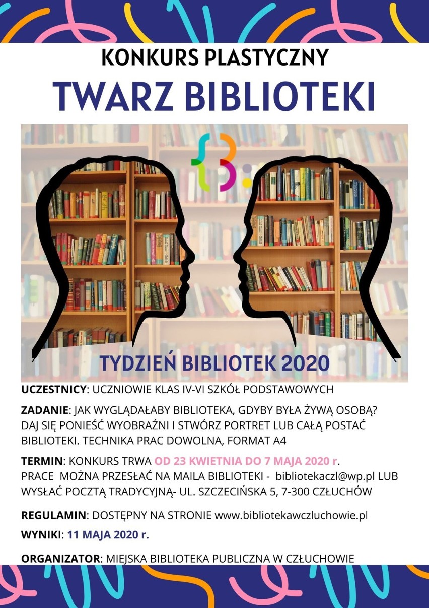 Biblioteka Pedagogiczna w Człuchowie zaprasza do udziału w konkursie "Twarz Biblioteki"