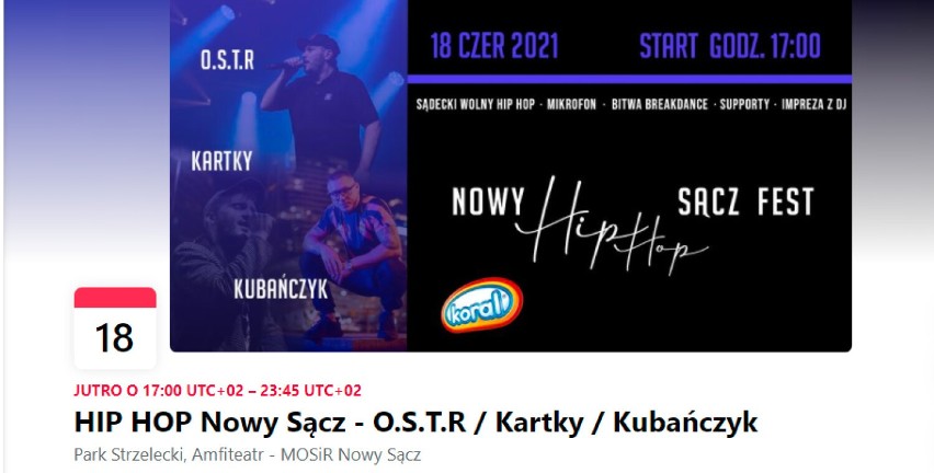 Koncert HIP HOP Nowy Sącz - O.S.T.R / Kartky /...