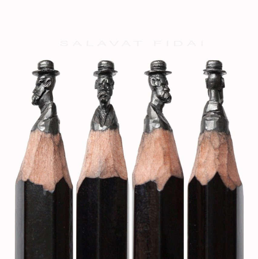Rzeźby w graficie ołówka