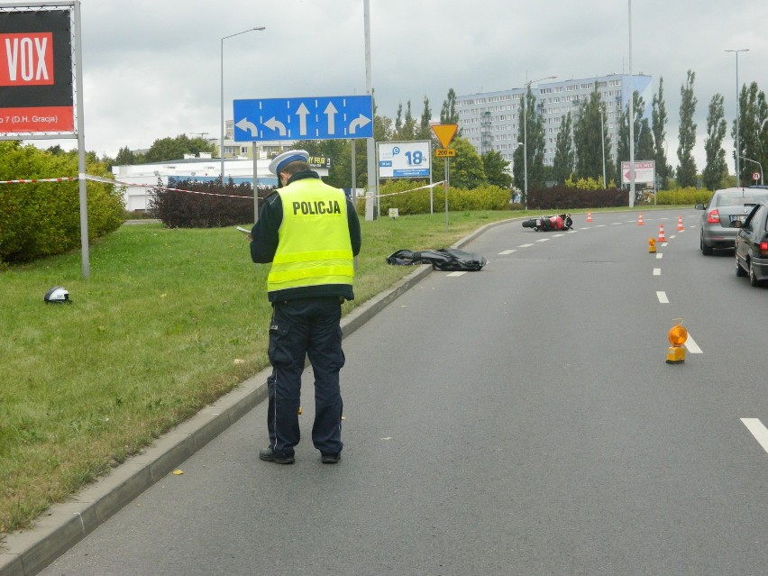Olsztyn: Śmiertelny wypadek motocyklisty. Nie żyje 38 letni mężczyzna