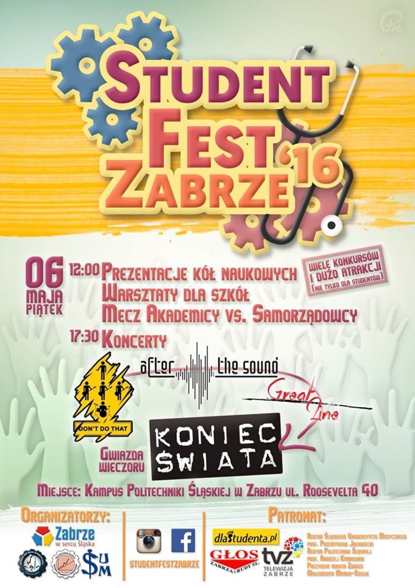 6 maja w Zabrzu odbędzie się Student Fest 2016. To...