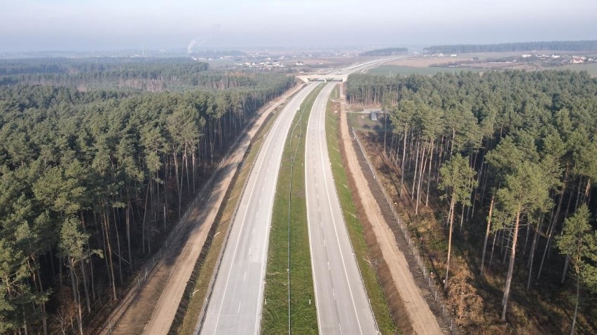 Trasa S5 w Osówcu. Widok w kierunku Gdańska