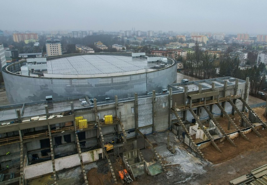 Budowa stadionu dla Radomiaka Radom. Zobacz postęp prac (ZDJĘCIA Z LOTU PTAKA)