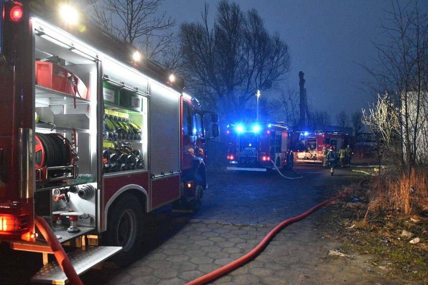 Pożar w byłej mleczarni w Malborku