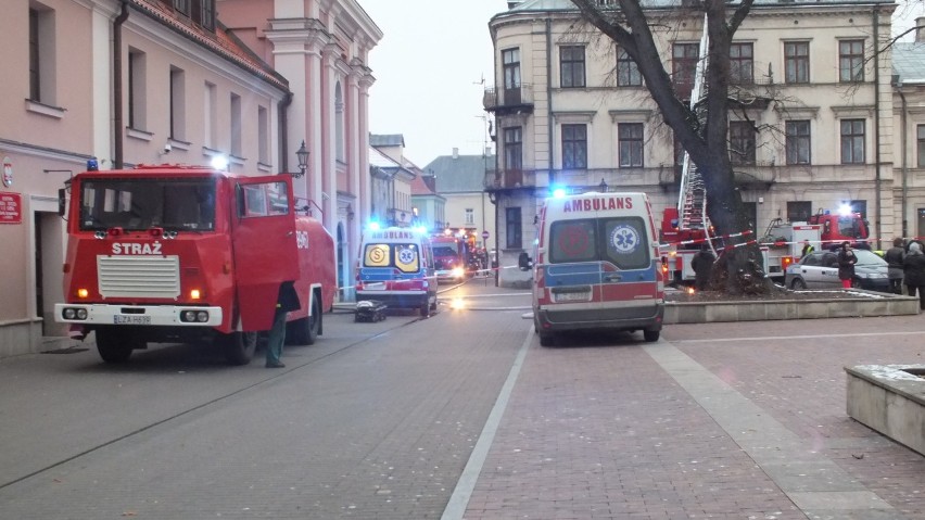 Pożar w Zamościu na starówce: w kamienicy wybuchła butla