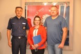 Komendant podziękował za pracę pani Mariannie Stańkowskiej 