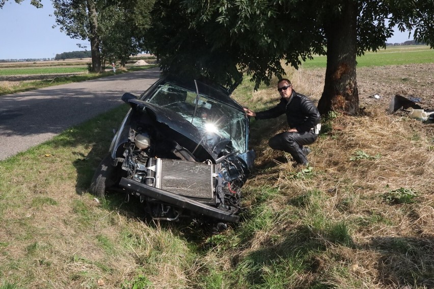 Wypadek na drodze Kłębanowice - Rogoźnik, jedna osoba ranna