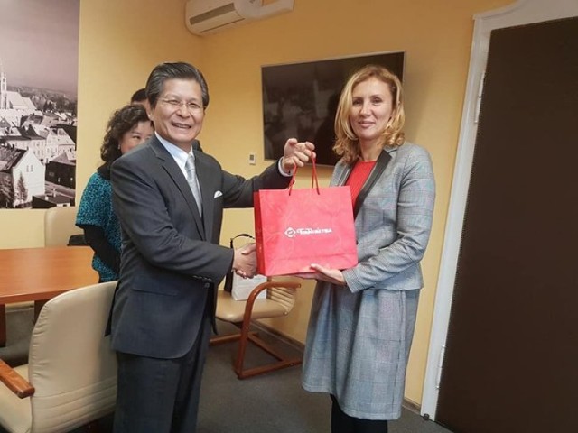 Nowy ambasador Tajwanu z wizytą w u burmistrza Śmigla