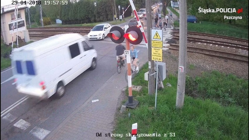 Przejazd kolejowy na ul. Bieruńskiej w Pszczynie. Zdjęcia z monitoringu