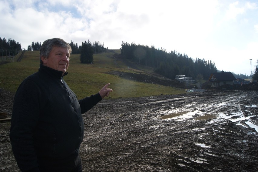 Budowa nowej kolejki na stacji narciarskiej Jurgów „Hawrań"...