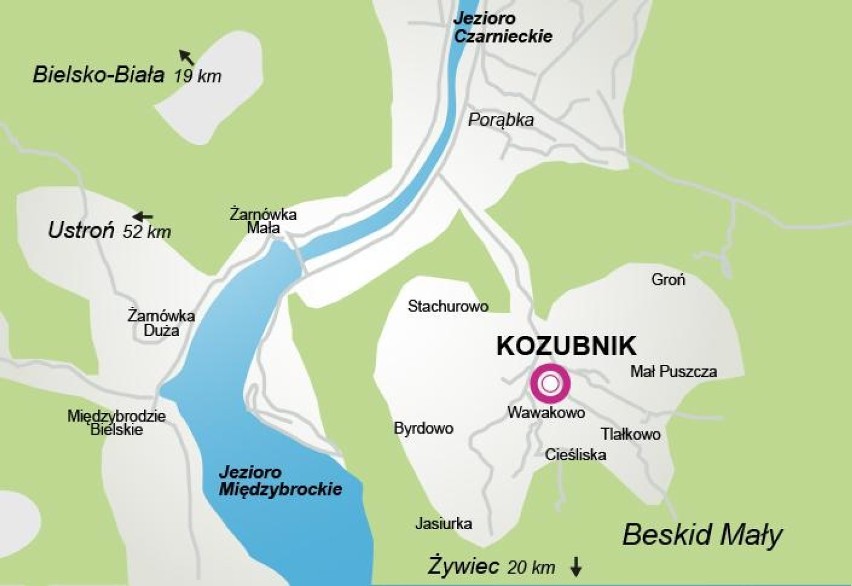 Kozubnik: mapa