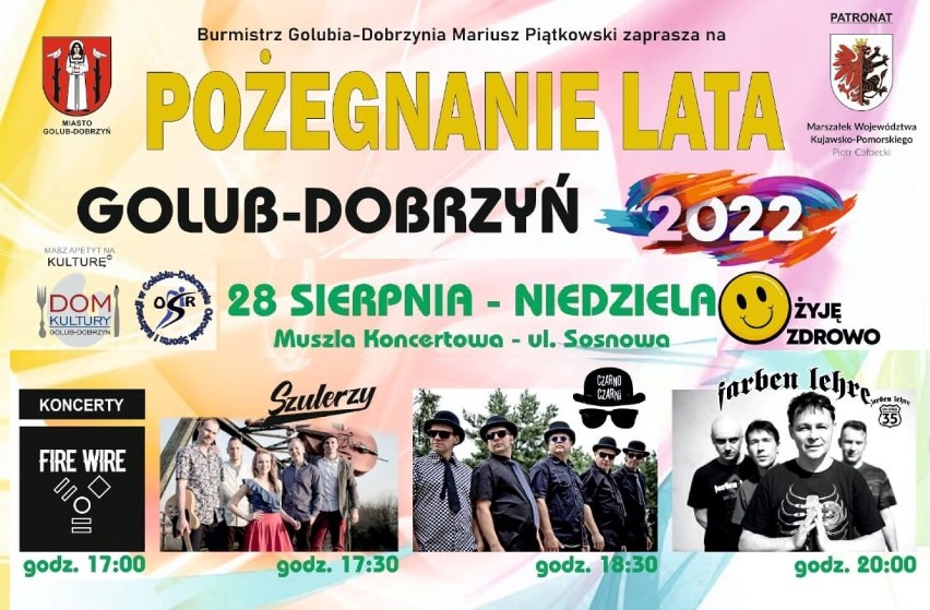W niedzielę 28 sierpnia na muszli w Golubiu-Dobrzyniu...