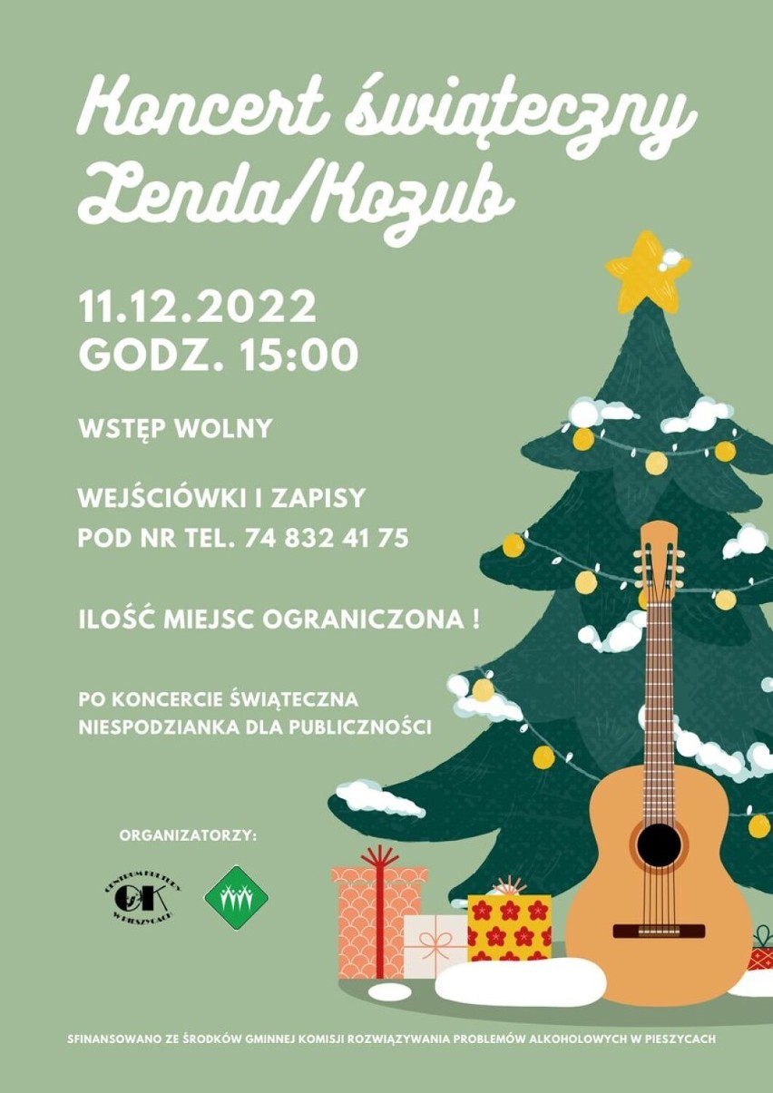 Koncert Świąteczny LENDA / KOZUB odbędzie się 11 grudnia...