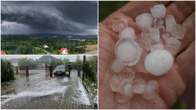 Gradobicie trwało krótko, ale było bardzo intensywne. Lodowe bryły miały miejscami spore rozmiary. Więcej zdjęć w galerii!