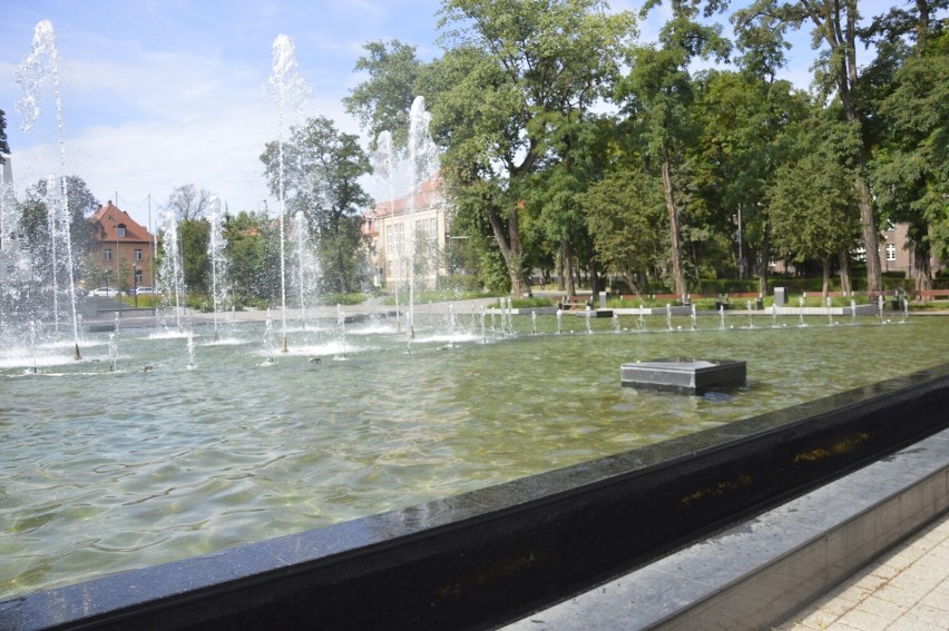 Zakaz wchodzenia do fontanny w Parku Słowiańskim