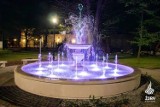 Niezwykła fontanna ozdabia już Park Staromiejski w Żorach. Szczególnie pięknie prezentuje się wieczorem
