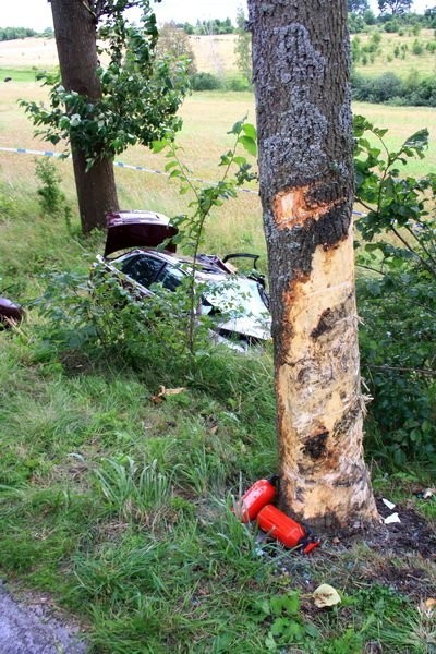 Tragiczny wypadek samochodowy koło Wicka. Kierowca Audi zmarł w szpitalu