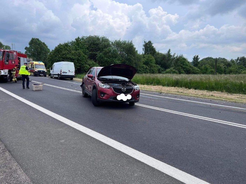 Wypadek w Czajowicach na trasie Kraków - Olkusz