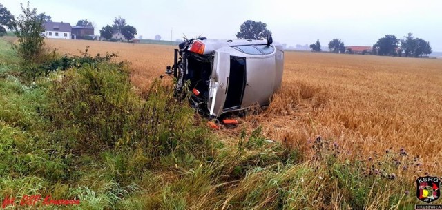 Wypadek w gminie Kruszwica. Dwóch kierowców trafiło na badania do szpitala. Na szczęście nic poważnego im się nie stało